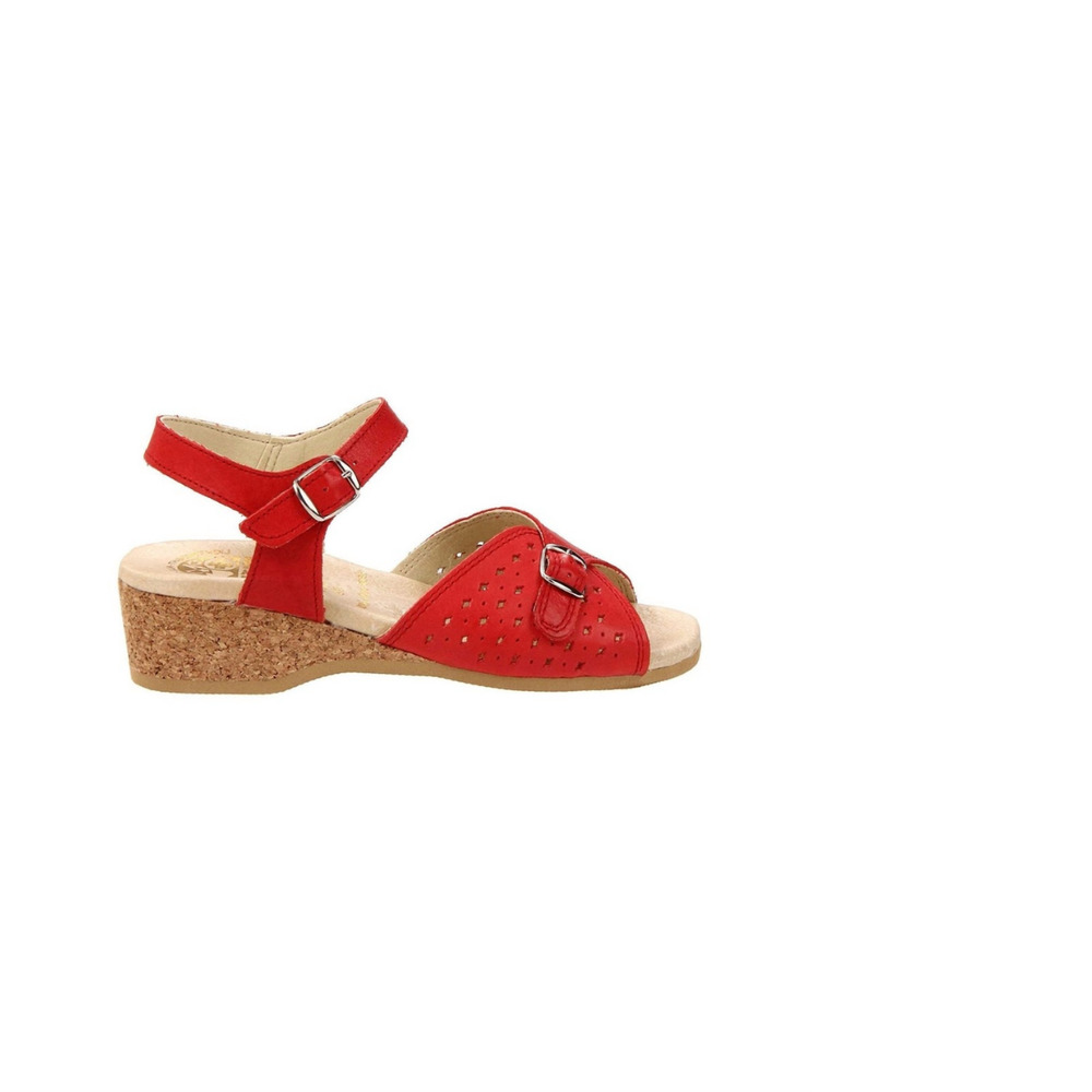 Nwt worishofer perforated leather sandal in red - Picture 2 of 2